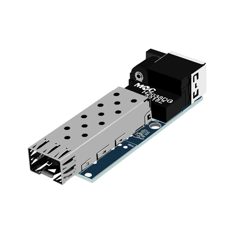 Миниатюрный гигабитный преобразователь SFP в RJ45 (PCBA) 1000 Мбит/с, оптоволоконный в медный, с трансформатором MOC H2038DG