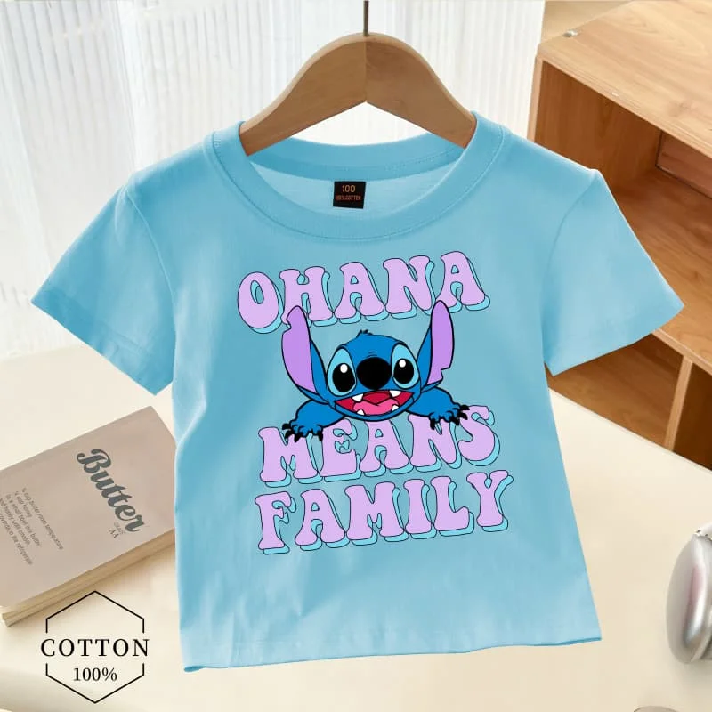 

Kawaii Lilo Stitch Cartoon T Shirt Children Kids Stitch Cute Manga T-shirt Y2k Graphic Tshirt Top Tees Stich Boys Clothes Girls