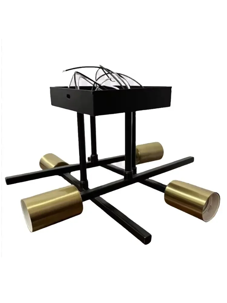 مصباح سقف حديث 4 مصابيح إسكندنافية، قاعدة لمبة E27، غرفة المعيشة، غرفة النوم، مصباح معلق للدراسة (بدون لمبة) #3