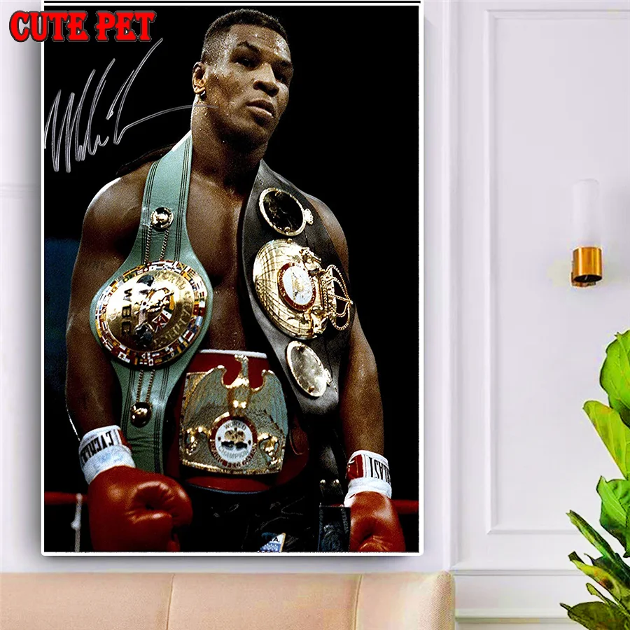 boxing champion Diy diamond painting Cross Stitch Draw full square drill embroidery rhinestone boxing gold belt diamond mosaic