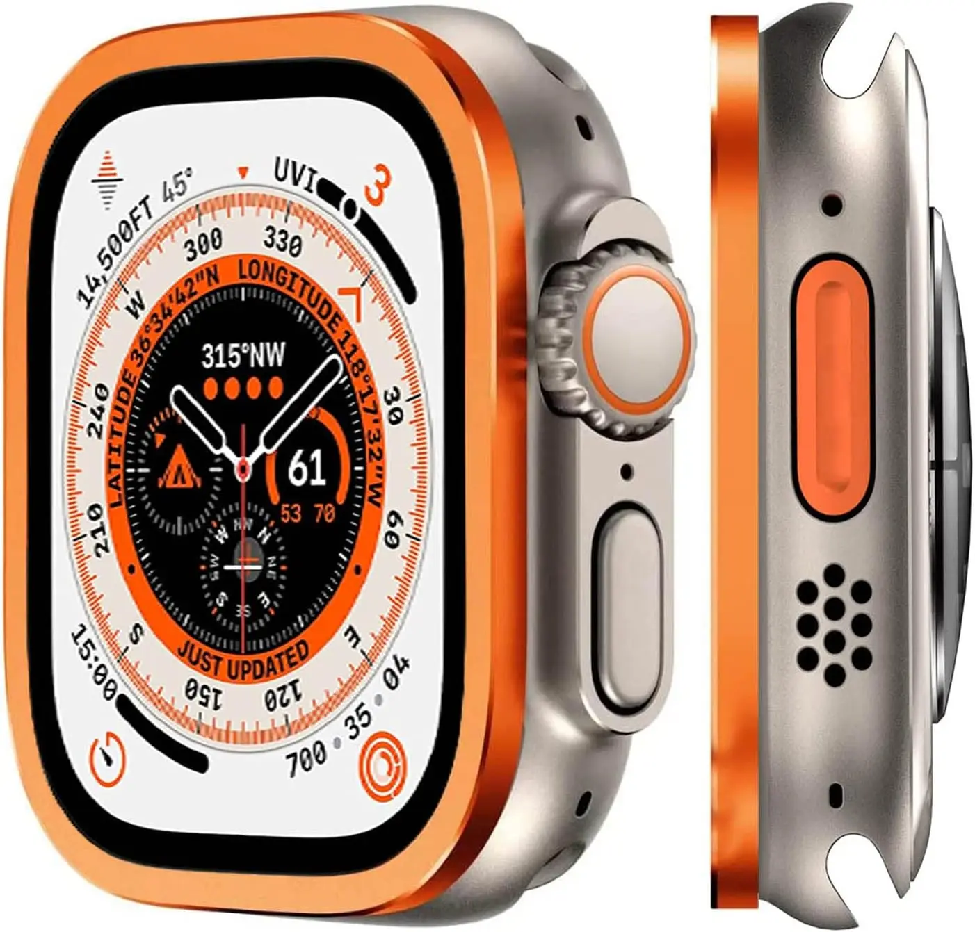 واقي شاشة من الزجاج المقسى لساعة أبل الترا 3 2 1 49 ملم مضاد للخدش HD مصد معدني فيلم كامل لساعة اي واتش الترا 49 ملم