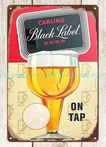 CARLING BLACK LABEL BEER club bar metal tin sign plaques home decor giftwares