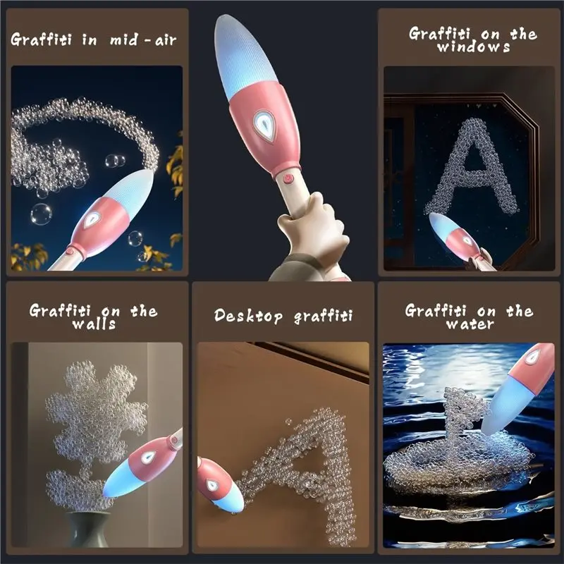 Reliable-Bubble Stick Calligraphy Writing Bubbles Pen Brush Outdoor Automatic Handheld Bubble Maker,Bubble Stick Calligraphy Wri