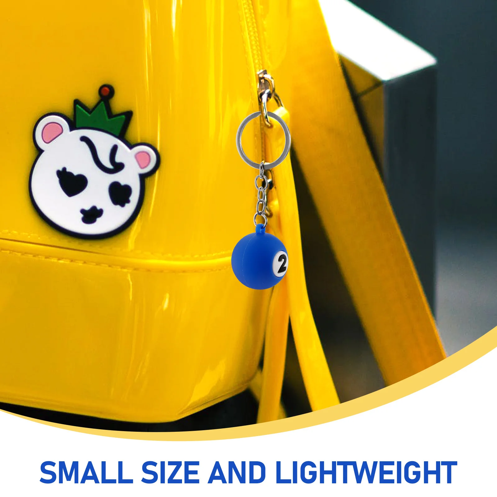 

9Pcs Delicate Billiards Keychains Adorable Pool Ball Keyrings Decorative Hanging Pendants for Family Friends Birthday Gift