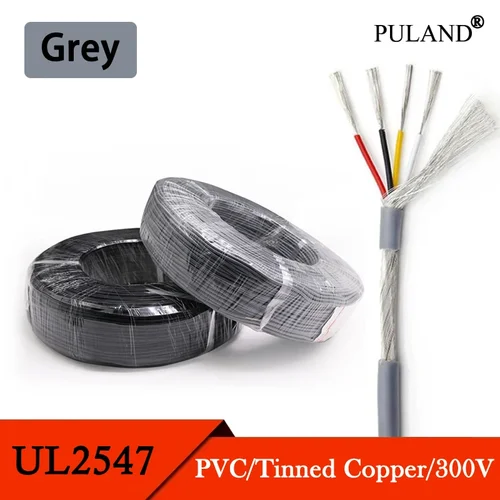 10M de alta calidad UL2547 Cable blindado amplificador línea canal Audio Cable de blindaje de señal 2 3 4 5 6 7 8 núcleos
