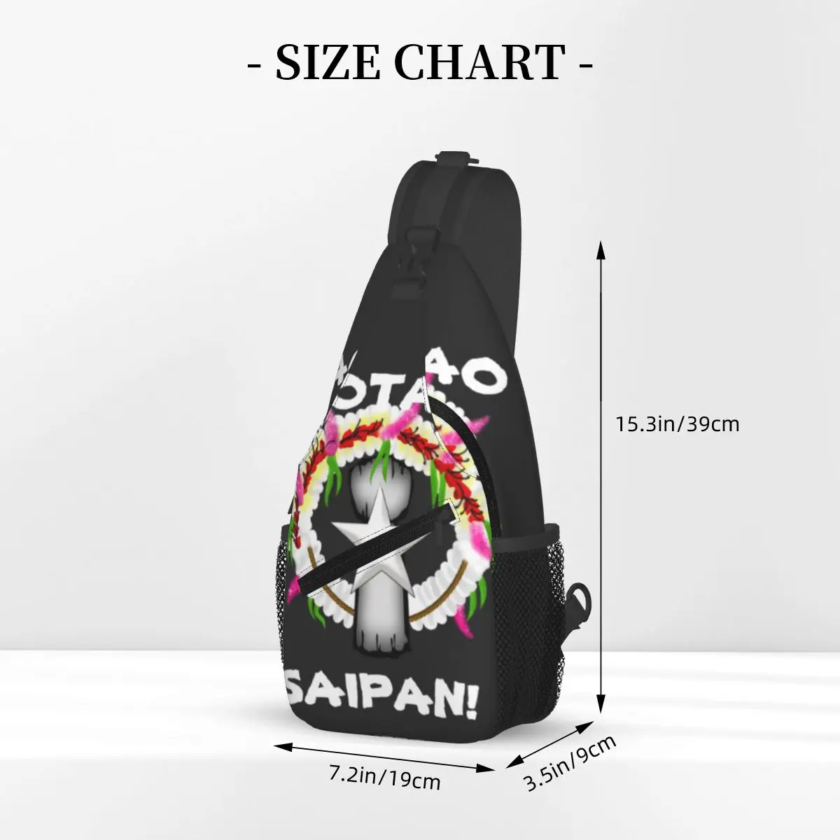 Saipan-Bolso de pecho cruzado Vintage para vacaciones, bolsa de malla con cremallera, escuela, multiestilo