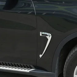 For BMW X5 F15 X5M F85 2014-2018 ABS Chrome/Black/Carbon Fiber Car Shark Gills Side Fender Vent Stickers Car Accessories