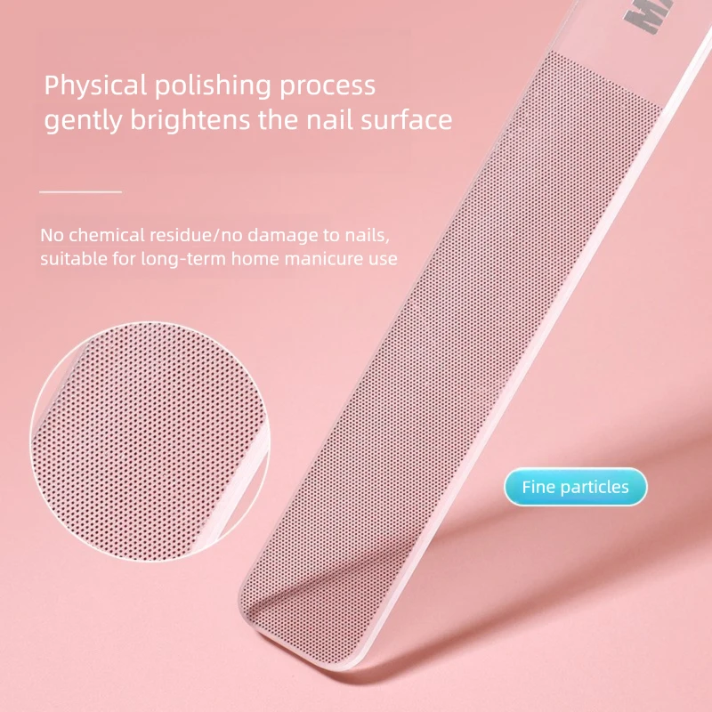 Nano Glass Nail File, Transparent Manicure Buffer Nail Shaper, Salon Nail Art Tool, Drop Shipping Available