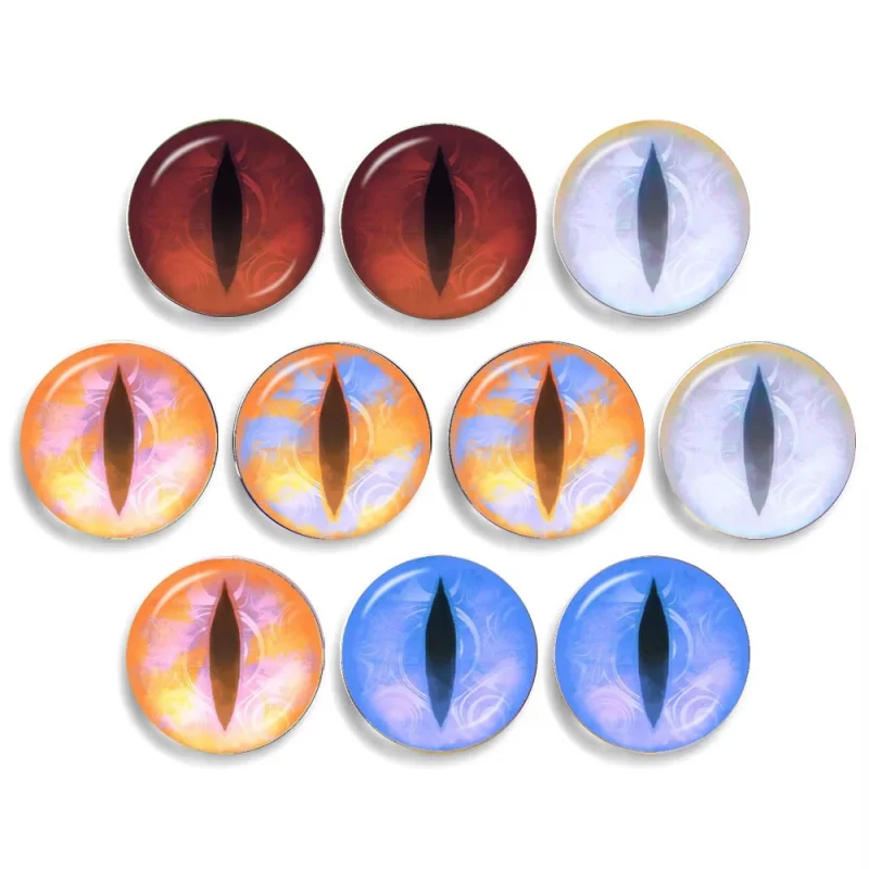 12MM-30MM Blythe Doll Eyes Glass Eyes Cabochons Round Dragon Eye Cat Eye Toys DIY Jewelry Accessory MIX Pupil Eye 6 ﻿