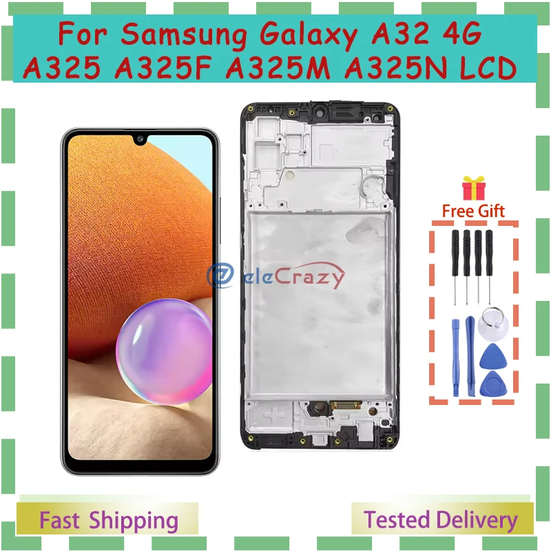 OLED For Samsung A32 4G A325 SM-A325F Display for Samsung A32 4G SM-A325M A325G lcd Touch screen For Samsung Galaxy A32 4G LCD