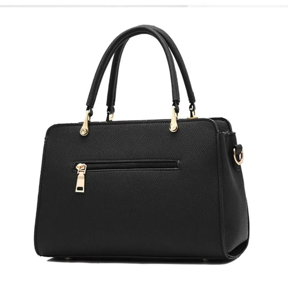 Versatile Large Capacity Women Handbag Vintage PU Shoulder Bag Simple Portable Underarm Tote Bag Work Commute