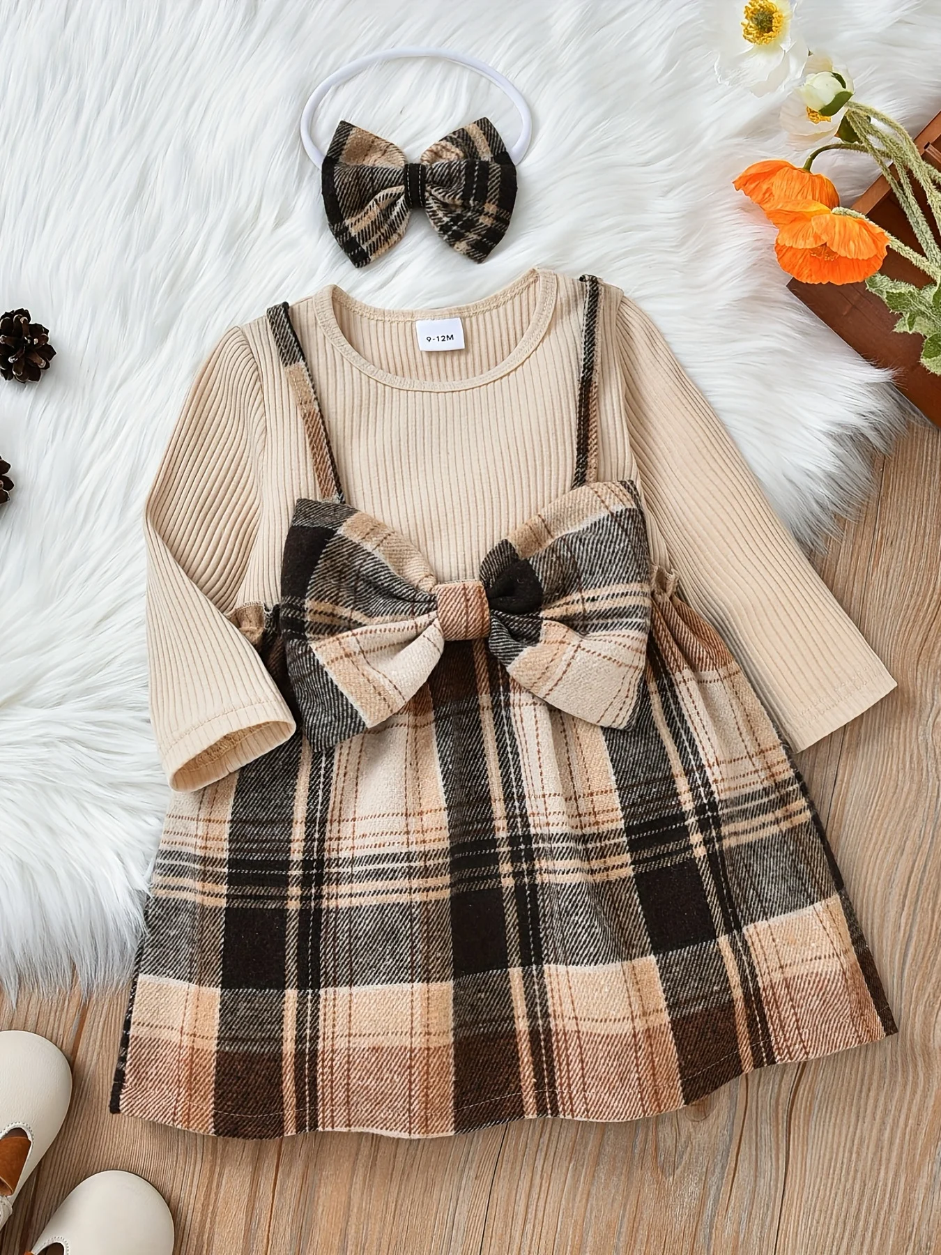 meninas-primavera-outono-casual-xadrez-borboleta-impressao-vestido-e-lenco-conjunto-falso-vestido-de-duas-pecas-para-bebes