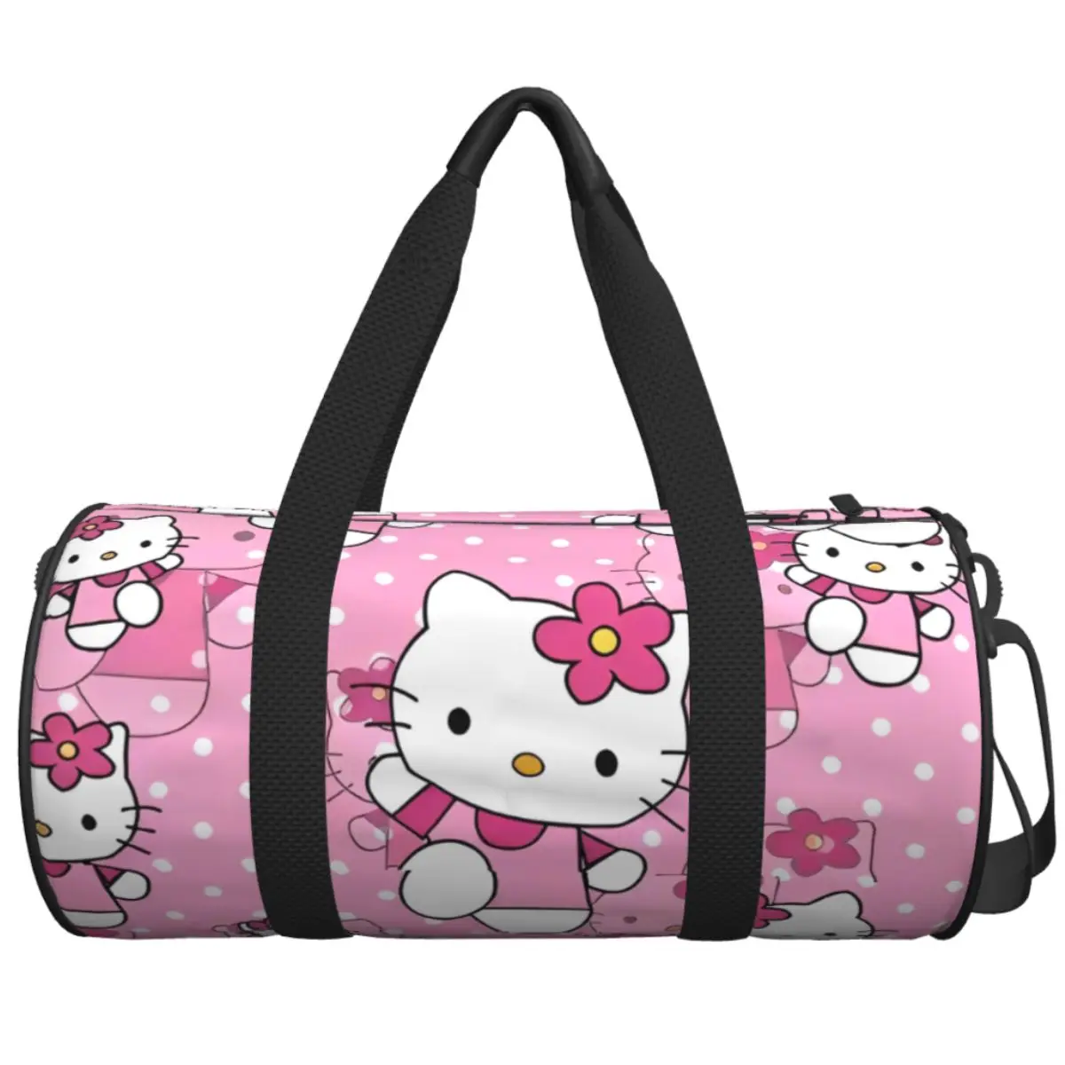 

Travel Bag Kawaii Hello Kitty Gym Bag Cute Cartoon Outdoor Sports Bags Large Custom Handbag Vintage Fitness Bag For Men Women