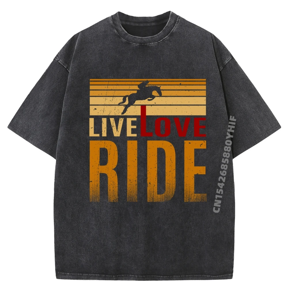 

Осенняя одежда для верховой езды со прыжками на лошадях, эстетичная классическая мужская футболка с подарками, свободная стираная одежда