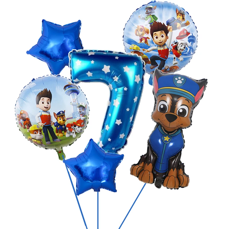 Paw Patrol Birthday Decoration Party Tableware Set Tablecloth Cup Plate Event Supplies Balloons Set Banner Background Kids Gift