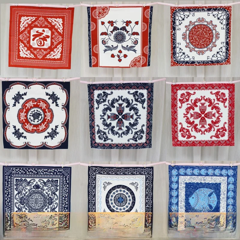 

Universal Cotton Square Scarf Handmade Busin Foreign fairs Gift Dustproof Cover Cloth New Chinese Sle SYH Brand