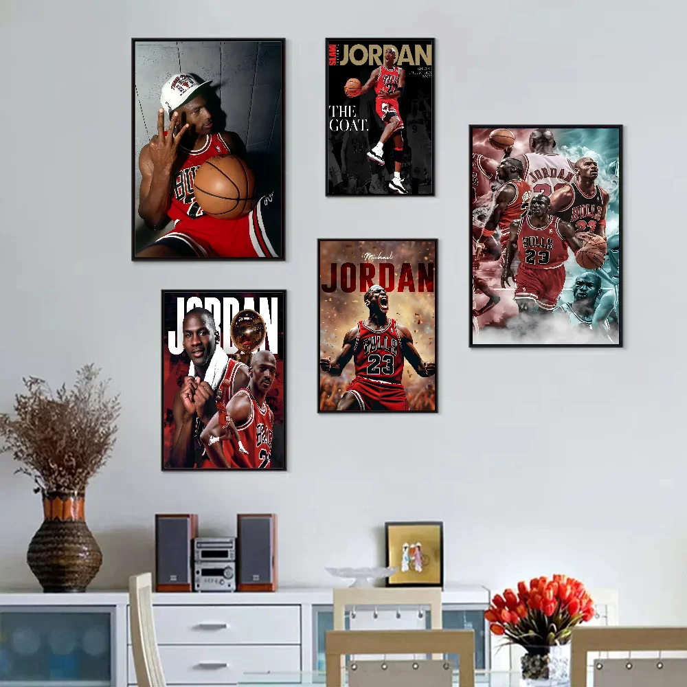 Sports star Michael Jordan Vintage Posters Sticky Vintage Room Home Bar Cafe Decor Kawaii Room Decor