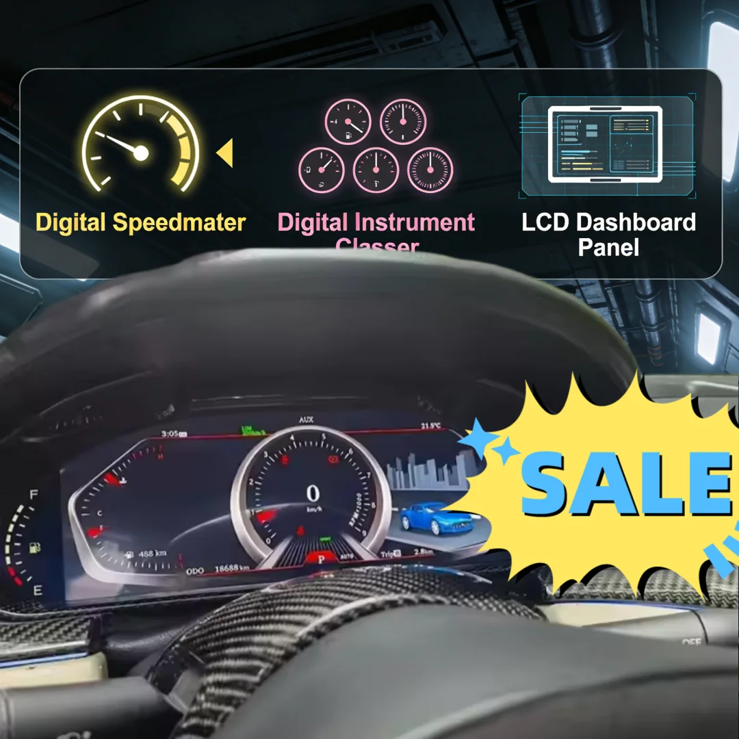 

For Maserati GT Quattroporte 2004 - 2015 Linux Panel Digital Cluster Car LCD Dashboard Panel Virtual Speedometer Cockpit Instrum