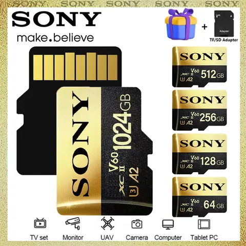 Sony TF Micro SD Memory Card 1TB 512GB 256GB 128GB Mini SD/TF Cartão De Memória 64GB U1 for Phones Nintendo Switch Games Camera