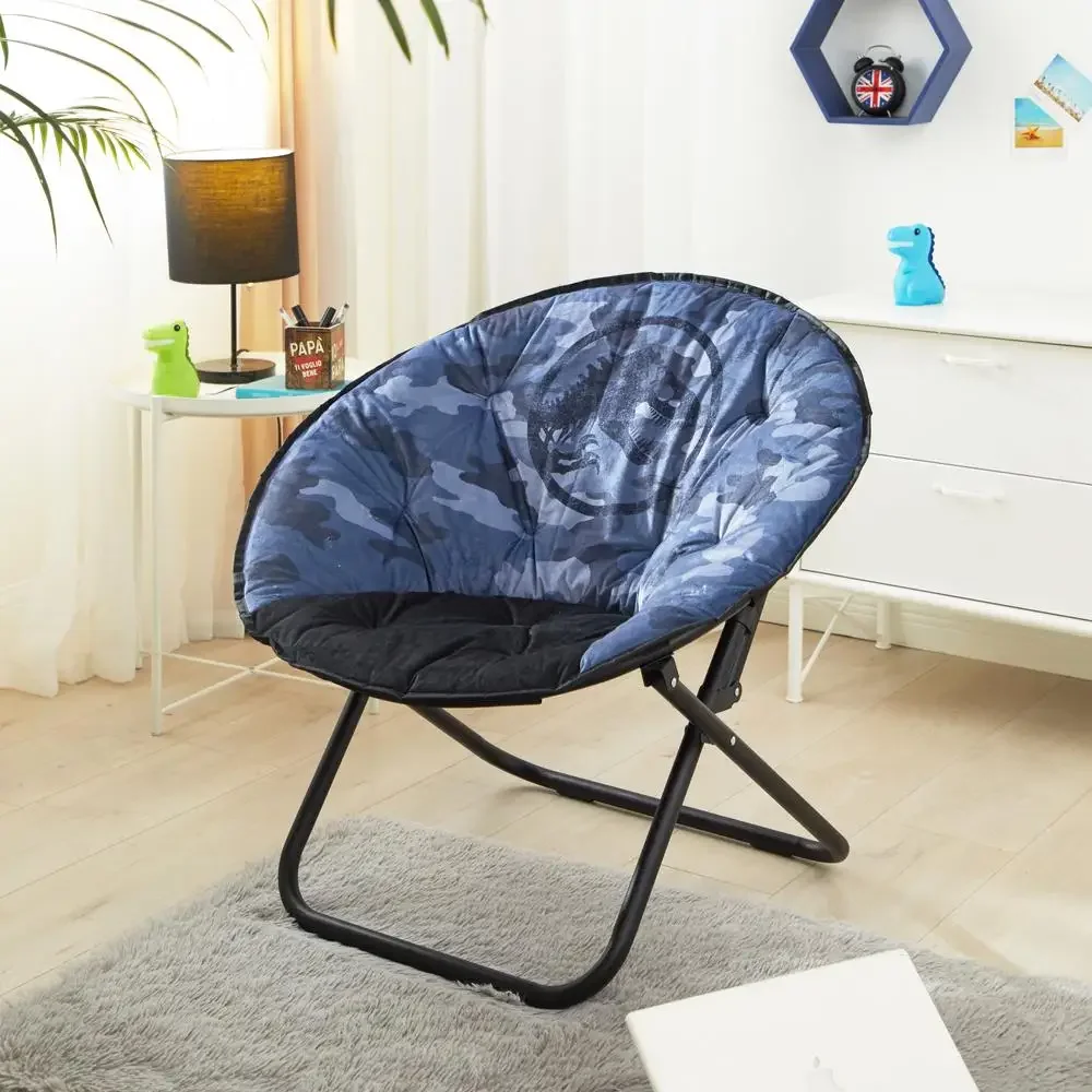 

30" Oversized Collapsible Super Soft Saucer Chair with Favorite Character Design Multicolor Cozy Polyester Fabric Durable Steel