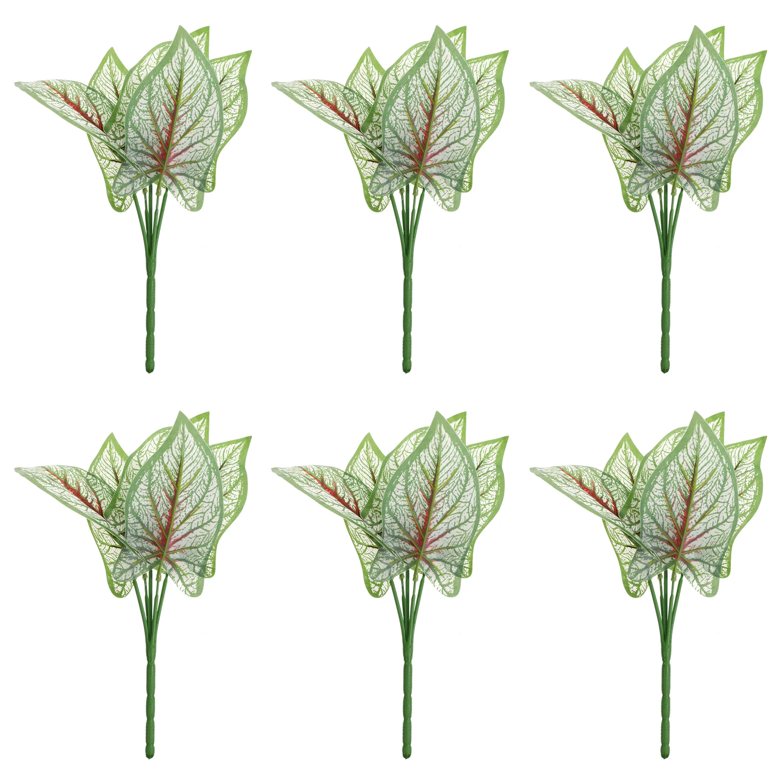 

6pcs Plant Leaves Decoration Green Faux Plants Ferns Leaves Home Office Artificial Green Plant Banquet Holiday Decor