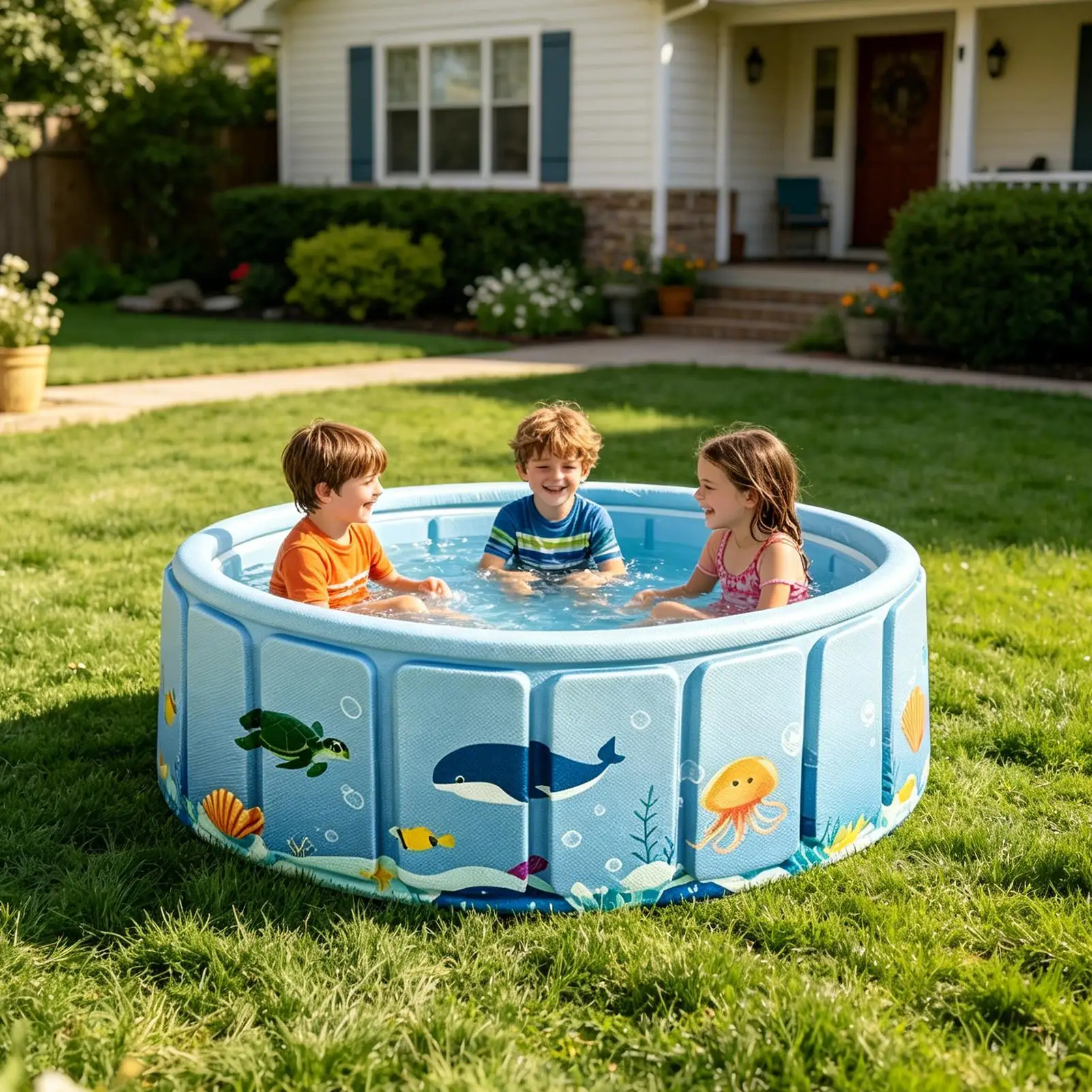 Foldable Dog Pool Swimming Tub for Children Backyard Portable Pool for Dogs Kids Backyard Indoor Outdoor Patio Garden Beach