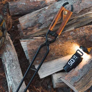 ShineTrip-في الهواء الطلق التخييم النار بوكر سميكة المضادة للحروق الكربون الصلب نزهة شواء خفيفة الوزن المحمولة جديد أفضل 10 مجموعة أدوات للبقاء على قيد الحياة لصنع الحرائق - رقم 2