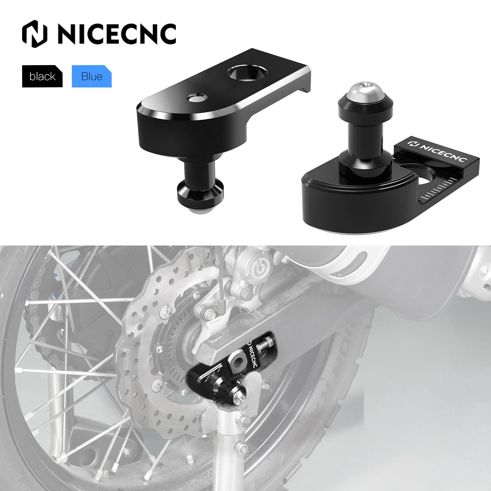 Für Yamaha Tenere 700 /XTZ700 2019-2024 NICECNC Kettenführung Abdeckung Einstellblöcke Schwingarm-Spulen Slider Tenere 700 Zubehör – Detail 9