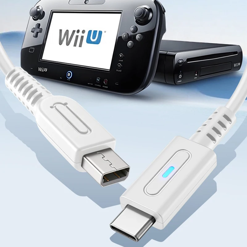 1.2m PD Type C Charge Cable for Wii U Controller Charging Adapter USB C Convert Cord for Wii U Power Supply Cable