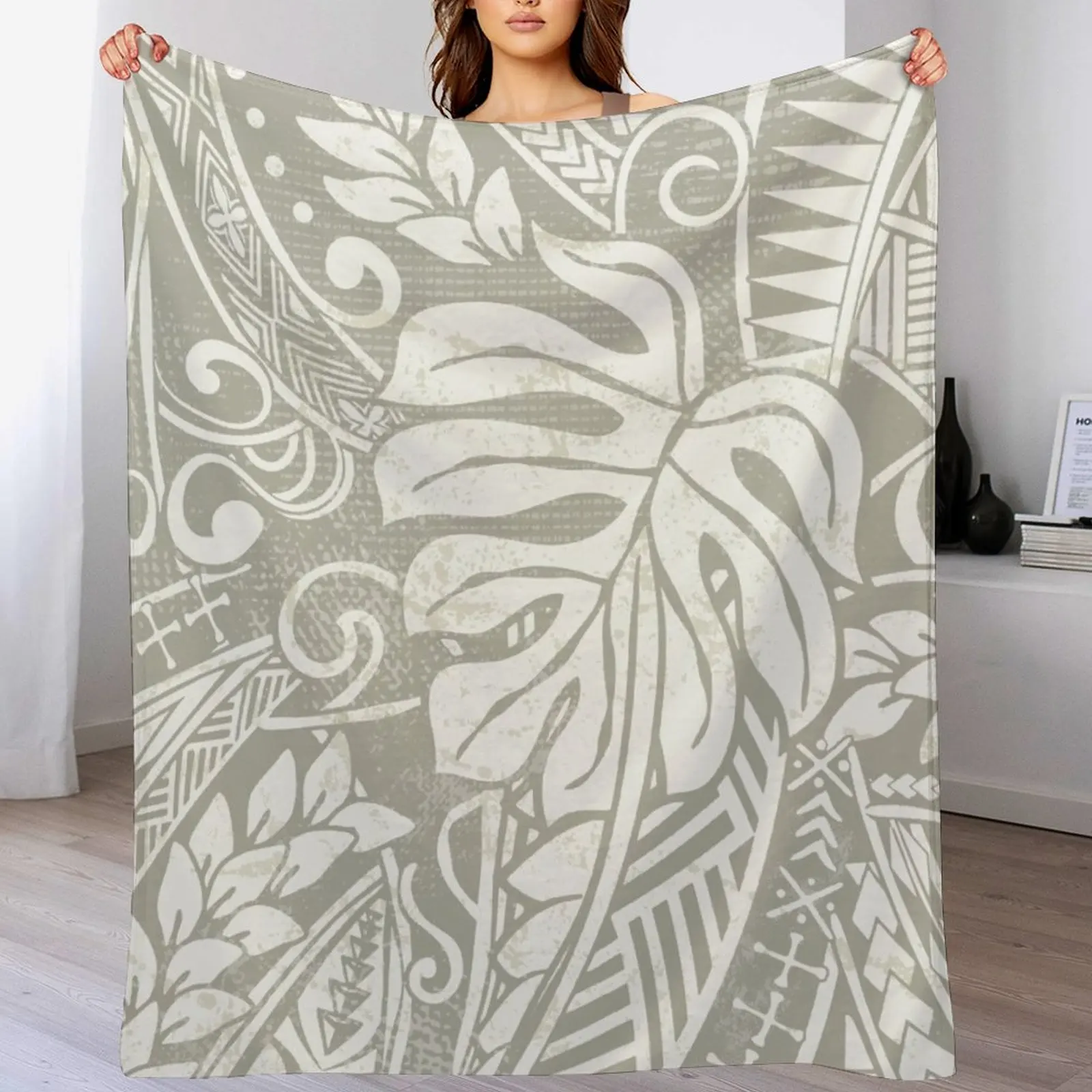 

Vintage Organic Samoan Tribal Design Throw Blanket Heavy Beautifuls cosplay anime Hairys Blankets