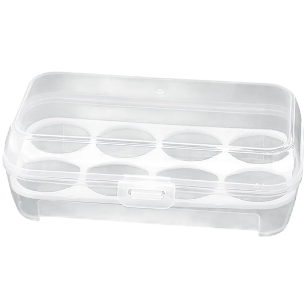 Portable Transparent Egg Storage Box With Removable Inserts 4 Or 8 Slots For Camping Picnic Outdoor Food Container Organizer