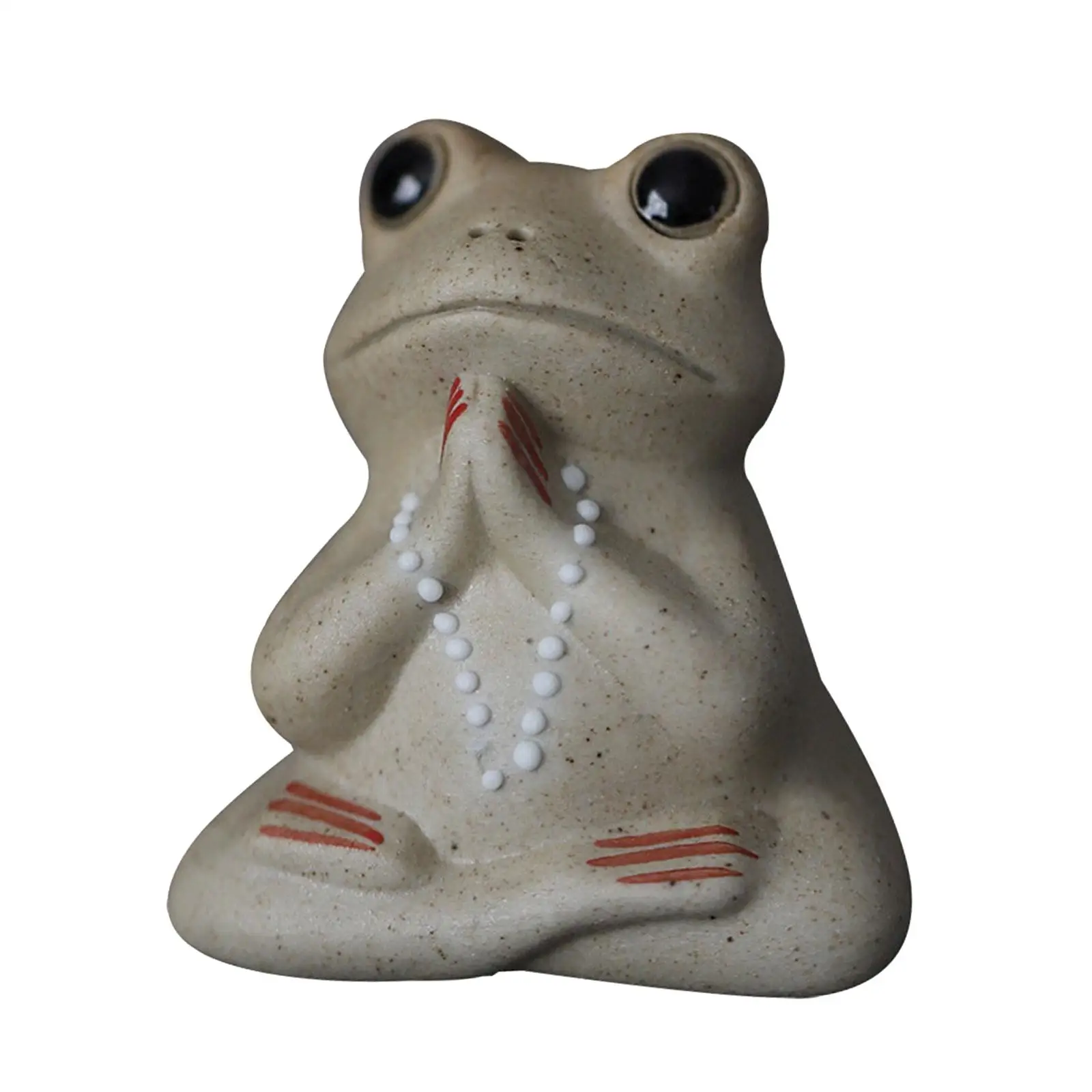 Ceramics Frog Tea Pet Figurine Kung Fu Tea Pet Model House Warming Gift Decorative for Fairy Garden Elegant Souvenir Lovely