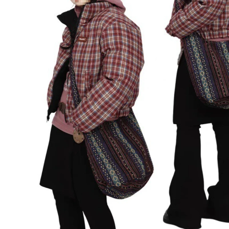 

2025 Winter Vintage Reversible Cotton Jacket New Design Thick Warm Plaid Coat Short Bread Style