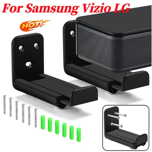 Soporte de altavoz de barra de sonido de hasta 44 libras soporte de pared de altavoz de barra de sonido Universal soporte de pared de barra de sonido para Samsung Vizio LG para Bose