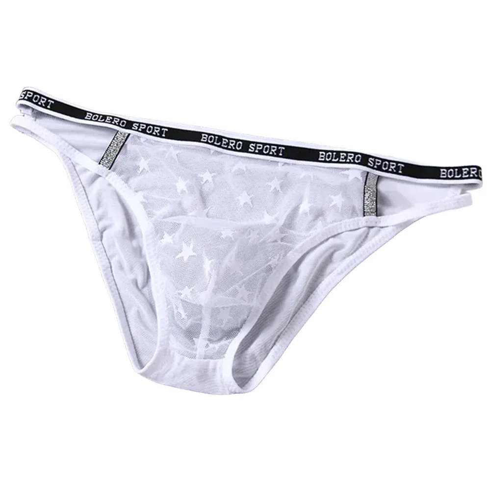 سراويل داخلية شبكية للرجال قابلة للتنفس، موضة الربيع والصيف، نمط متين، متوسط الحجم، مزيج من مادة البولي أميد سباندكس #4