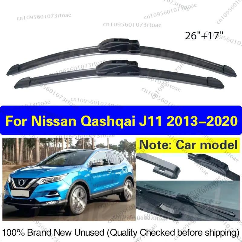 

Для Nissan Qashqai J11 2013-2020 26 "+ 17" автомобильные аксессуары щетки стеклоочистителя переднего стекла дворники U-образные крючки J 2018 2019