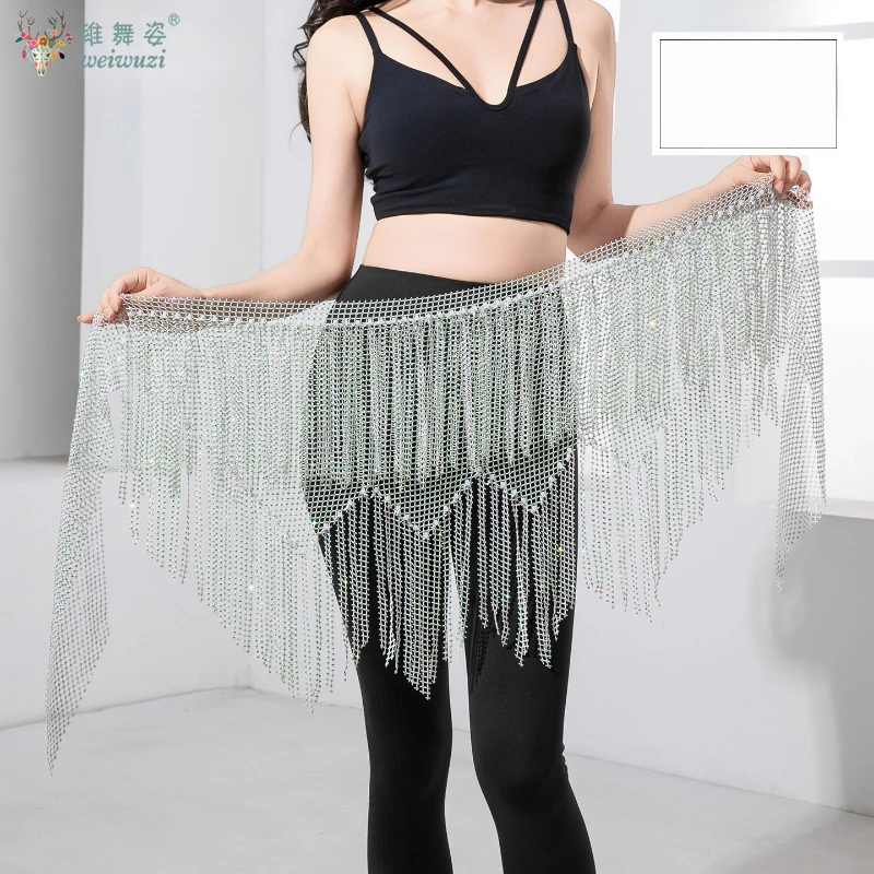 Ceinture de danse du ventre pour femmes, écharpe de hanche à pampilles, accessoires de compétition pour enfants et adultes, ceintures d'entraînement pour filles, enveloppes de diamants AB