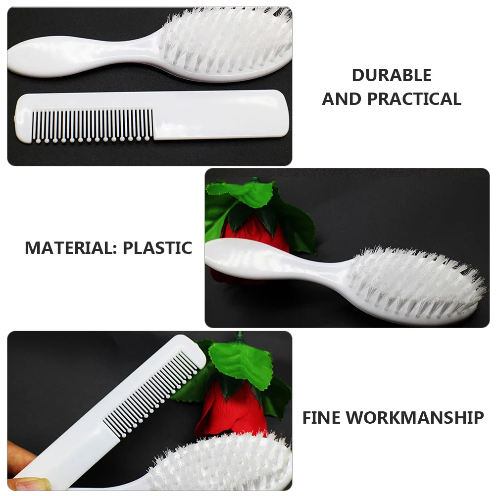 

3Sets Baby Hair Comb Brush Scalp Grooming Kit Newborn Detangle Brush Head Massager Hair Care for Infant Toddler