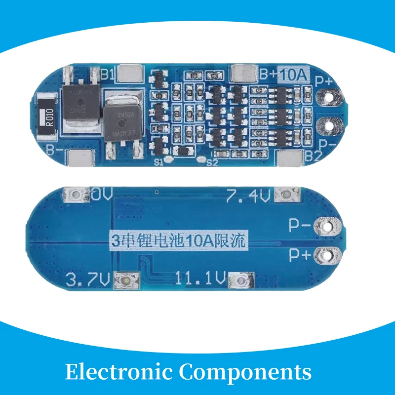 Lithium Battery Charger Protection Board Power Bank Charging BMS 3S Li-ion Battery Cells Protection Board