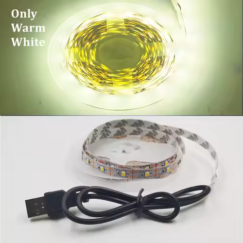 5M USB LED Strip Light 5V 3528 1 Meter 5 Meter Warm Cool White Pink Green Blue Red SMD Ribbon Ceiling Cabinet Light waterproof - Image 10