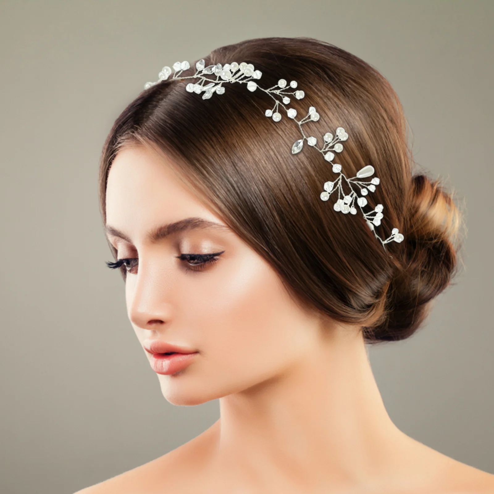 عقال الزفاف خوذة الزفاف حجر الراين كريستال ديكور العروس إكسسوارات الشعر جميلة رائعة مليئة بالأناقة #2
