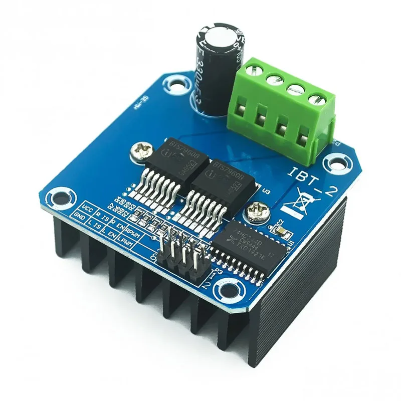 BTS7960 43A High-Power Motor Driver Module, Dual H-Bridge DC Drive Board with Current Limiting for Smart Car Arduino