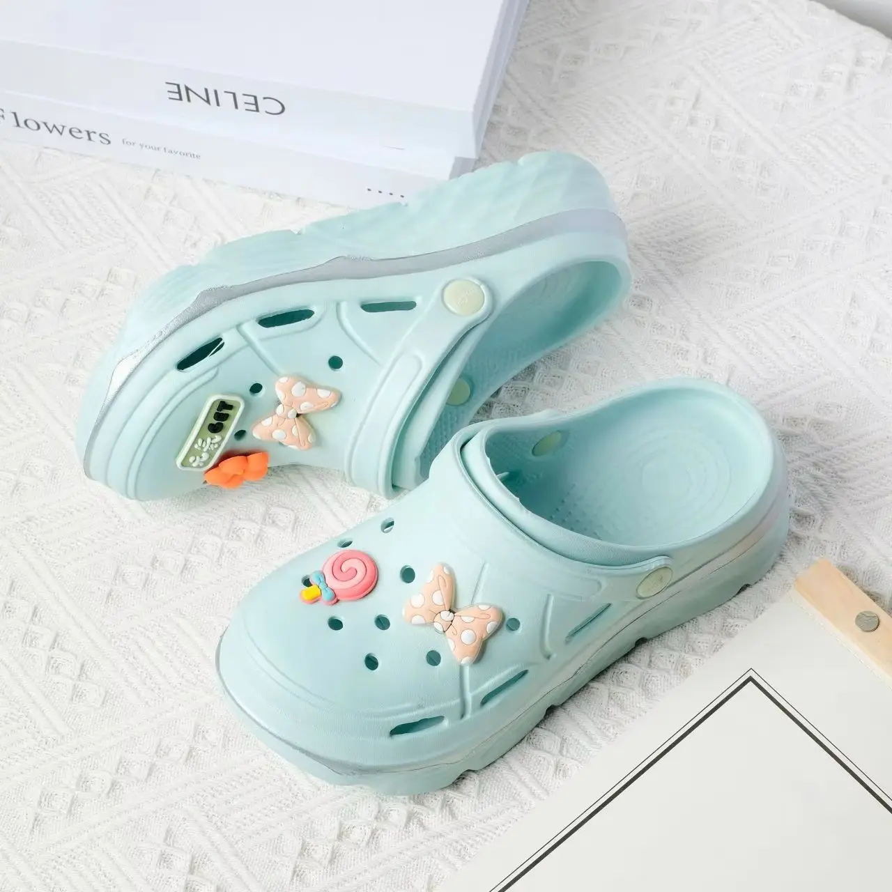 Women Platform Sandals 2024 Summer Soft Thick Sole Diy Clogs Garden Shoes Woman Closed Toe Non-Slip Beach Slides Sandals