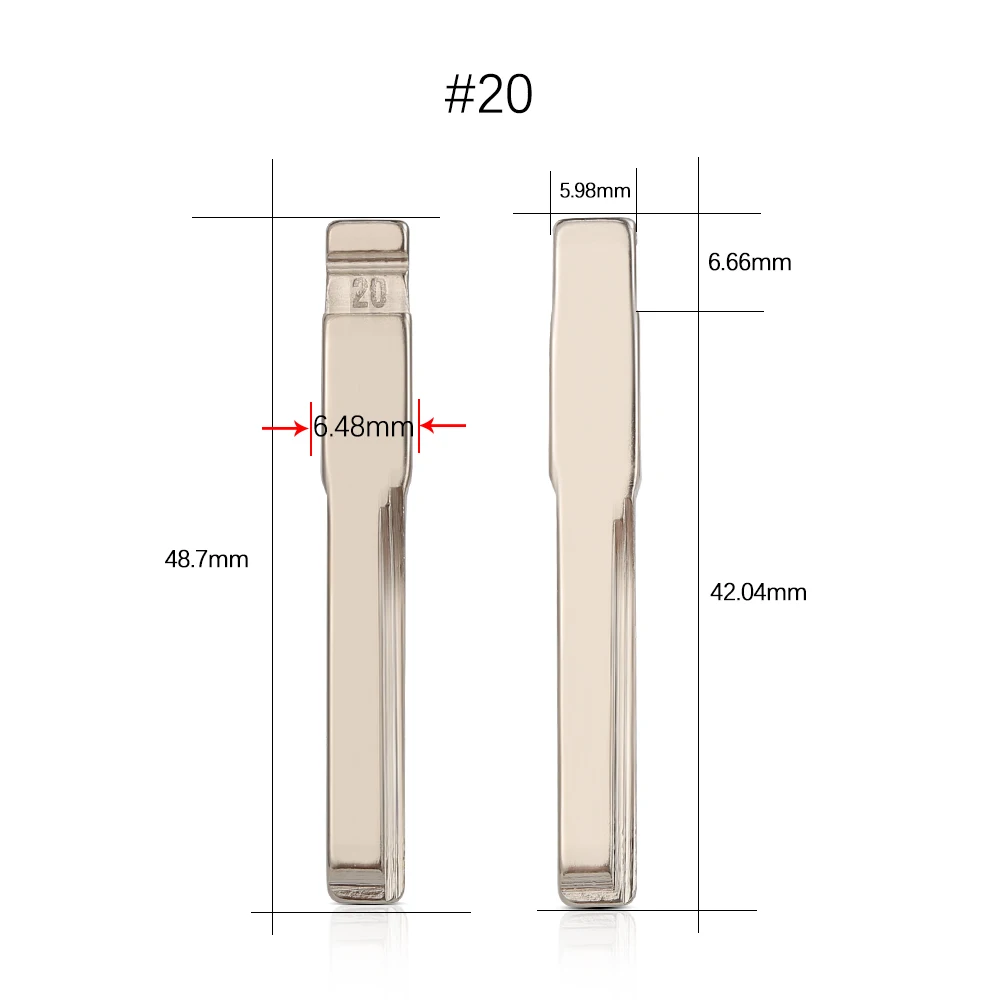 10Pcs Metal No.20 Uncut HU64 Flip KD Key #20 Blade For Mercedes For Benz C E Class Folding Key Blank Auto Blade