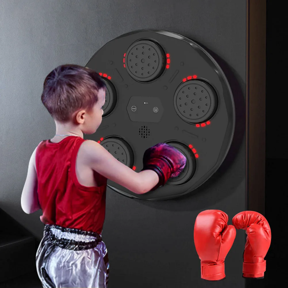 Smart Music Boxing Machine Charging Boxing Fitness Trainer Electronic Wall Target Wall Hanging Sanda LED Lighted Sandbag