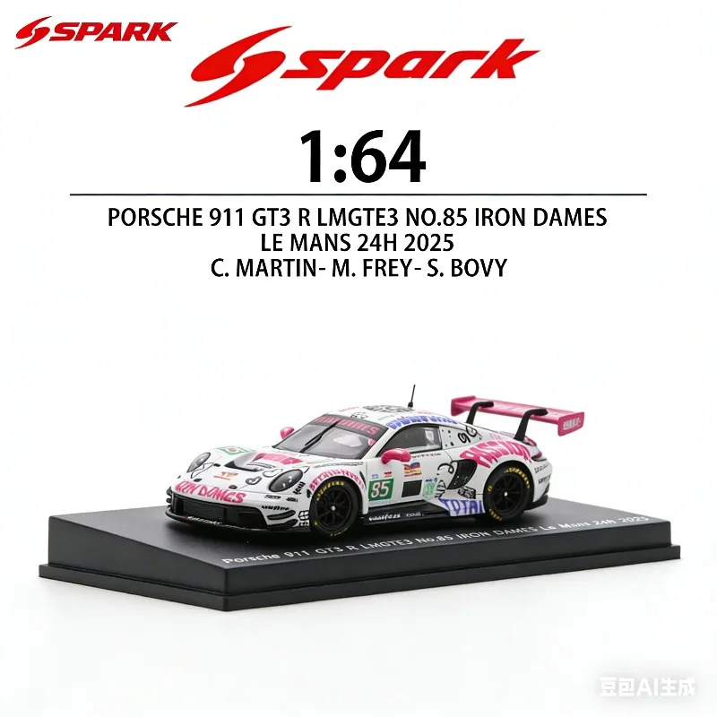 

Модель Spark 1:64 911 GT3 R LMGT3 2025 Le Mans Racing Car 85 # Модель автомобиля из сплава, игрушка для мальчиков, предмет для коллекции и декора для взрослых.