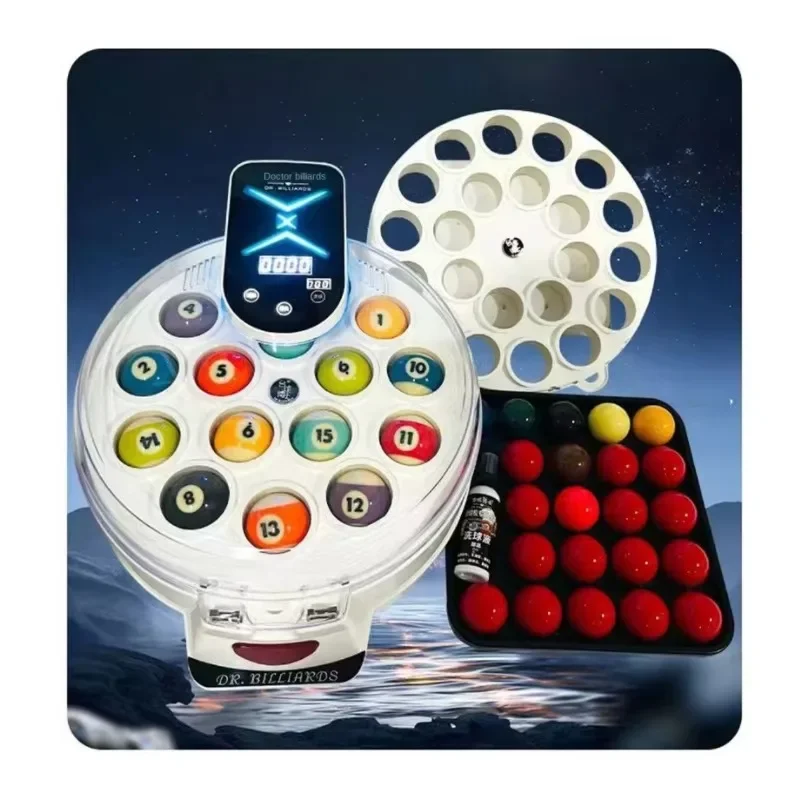 New Upgraded Aluminum Pool Balls Clean Machine Electric Automatic Billiard Ball Clean & Polish Machine