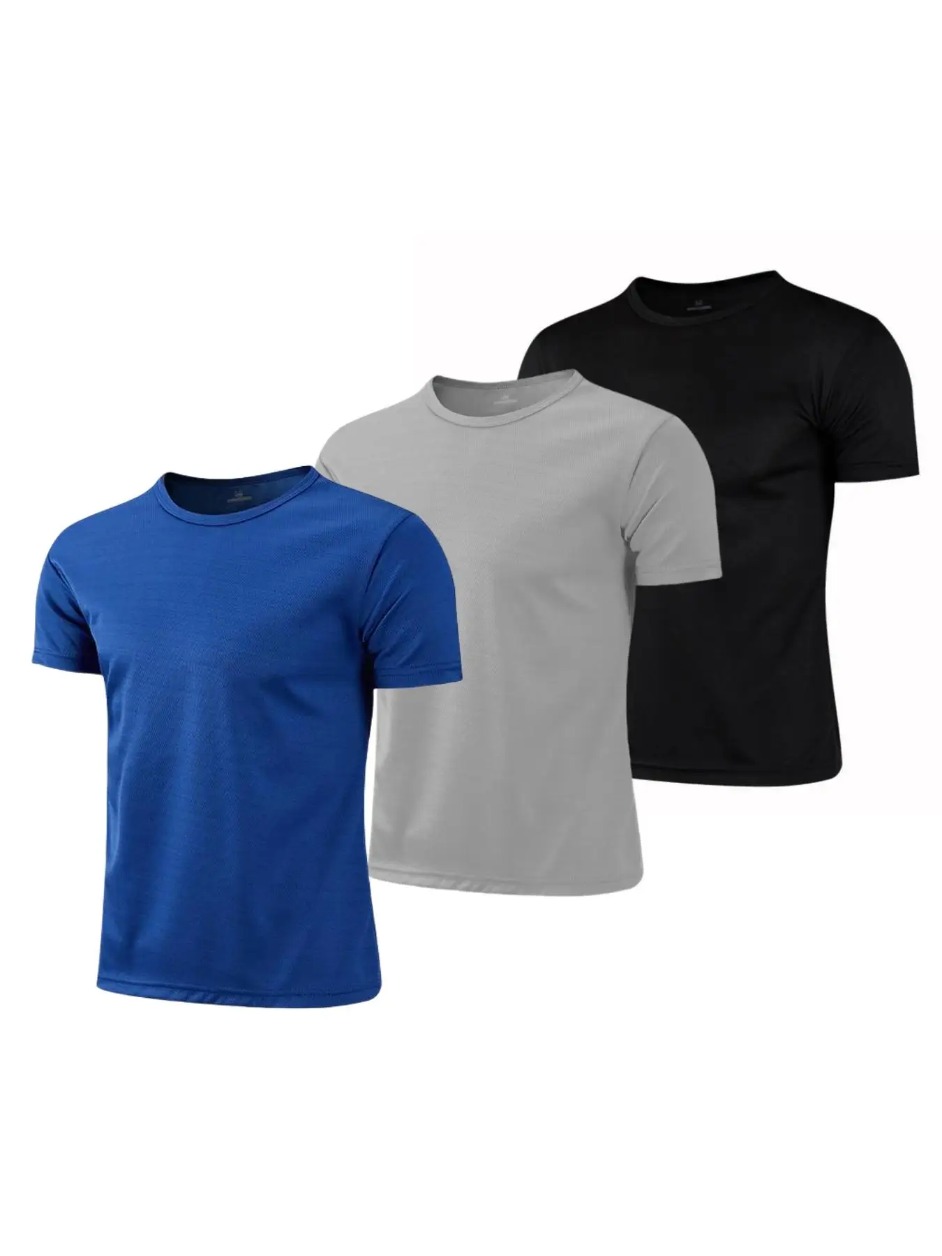 

Комплект из 3 предметов мужской однотонной спортивной одежды с круглым вырезом, весенне-летней коллекции, футболка для футбола, быстросохнущая, дышащая, удобная.