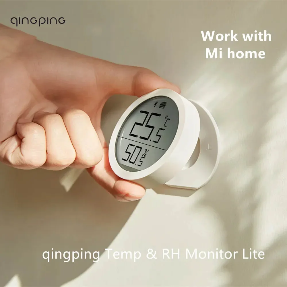 MIUI Qingping Bluetooth-compatible Temperature Humidity Sensor Lite Version Data Storage LCD Screen Thermometer For Mi Home App