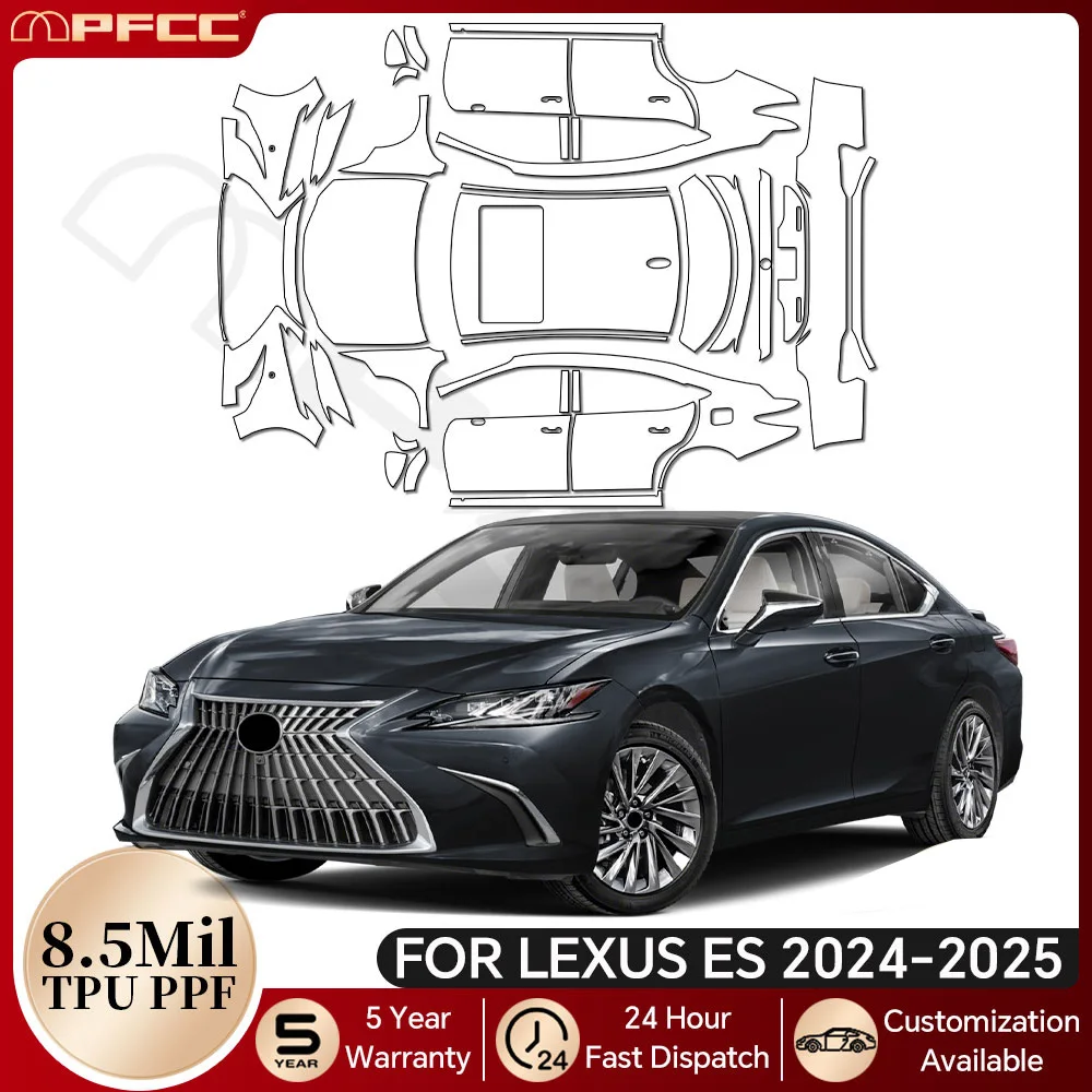 

8.5Mil TPU Paint Protection Film Pre-cut PPF For Lexus ES 250 300H 350 2019-2023 Car Body Anti-Scratch Kit Clear Bra Resistant